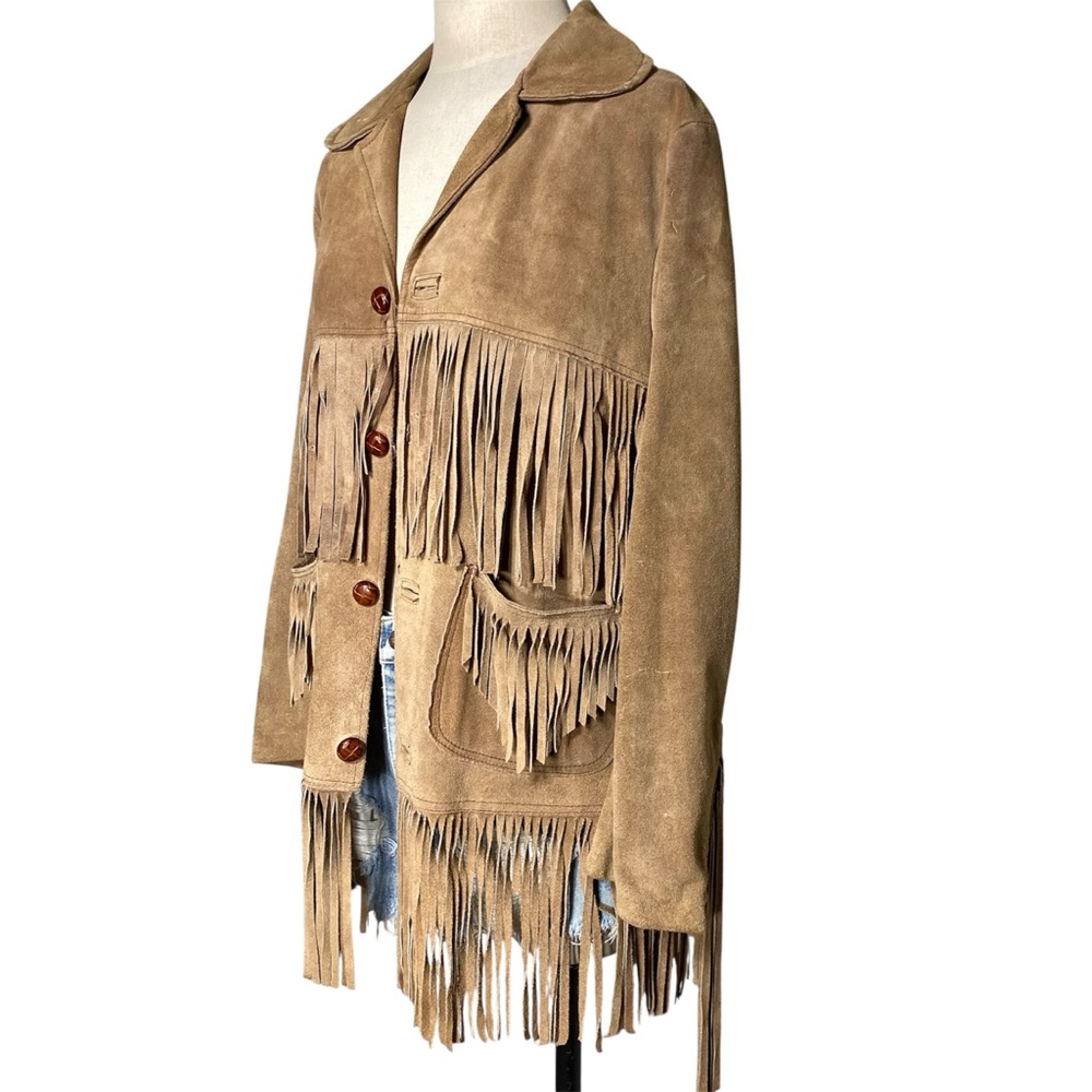 Vintage Leather Fringe Jacket - Picture 3 of 6